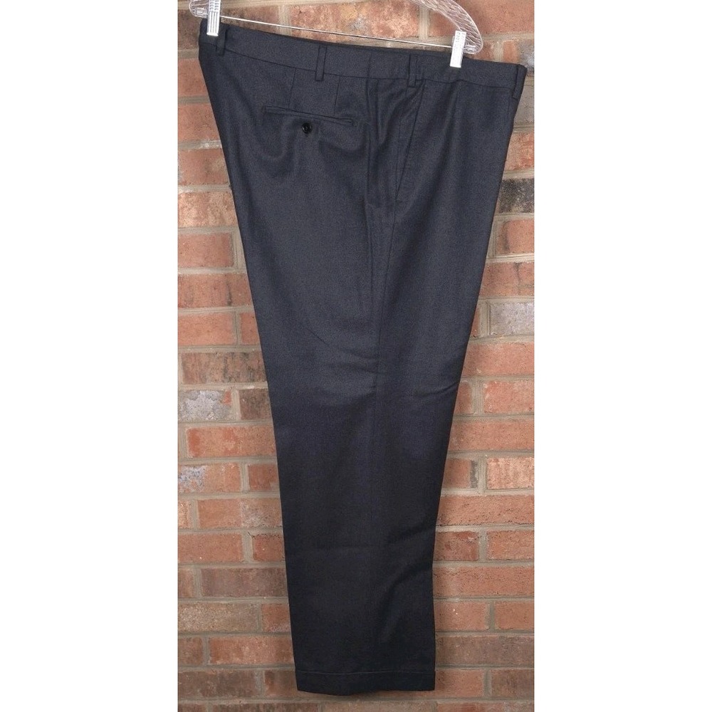 Ermenegildo Zegna Pants Charcoal Wool Cashmere Size 44x30 Flat Front Milano